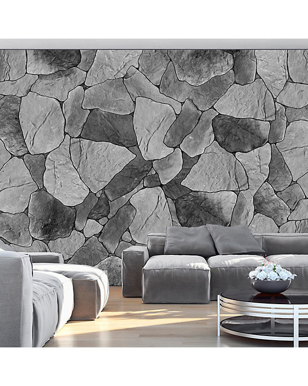 artgeist Fototapete Granite Blätter grau Gr. 400 x 280 | 05902157097306 artgeist Fototapete Granite Blätter grau Gr. 400 x 280 | 05902157097306