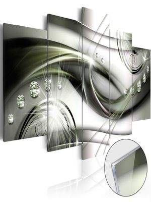 artgeist Acrylglasbild The Wave of Green Glow [Glass] mehrfarbig Gr. 200 x 100 | 05902157041255