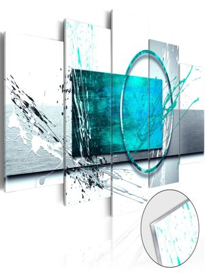 Image of artgeist Acrylglasbild Turquoise Expression [Glass] mehrfarbig Gr. 200 x 100