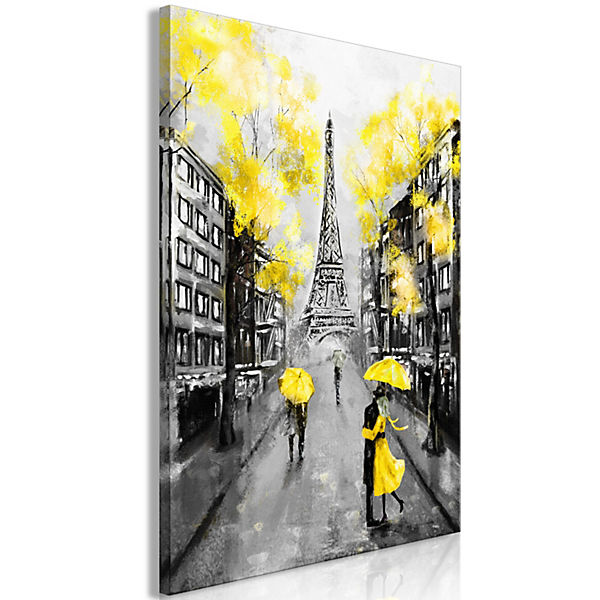 Wandbild Paris Rendez-Vous (1 Part) Vertical Yellow