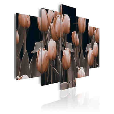 Wandbild Tulpen in Sepia