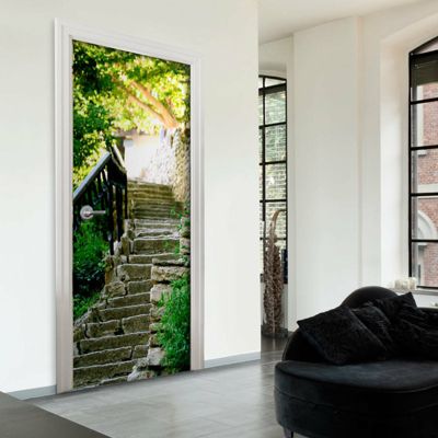artgeist Türtapete Stony Stairs mehrfarbig Gr. 90 x 210 | 05902157052251