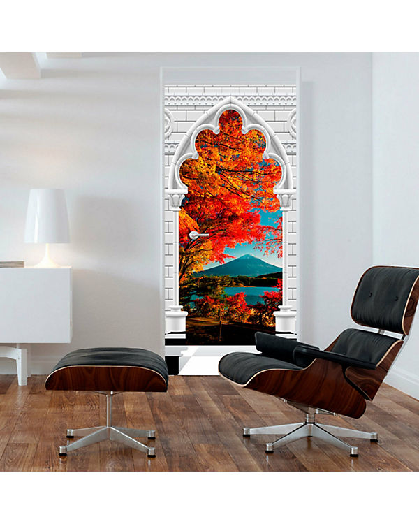 artgeist Türtapete Photo wallpaper – Gothic Arch and Mount Fuji I mehrfarbig Gr. 90 x 210 | 05902157054644 artgeist Türtapete Photo wallpaper – Gothic Arch and Mount Fuji I mehrfarbig Gr. 90 x 210 | 05902157054644
