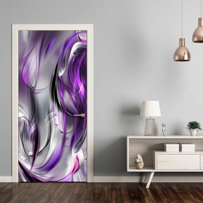 artgeist Türtapete Photo wallpaper – Purple abstraction I mehrfarbig Gr. 90 x 210 | 05902157054378