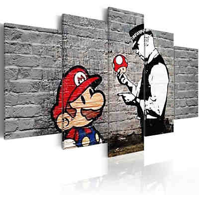 Wandbild Super Mario Mushroom Cop (Banksy)