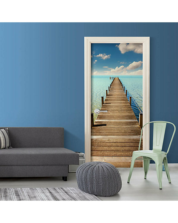artgeist Türtapete Turquoise Harbour mehrfarbig Gr. 90 x 210 | 05902157052459 artgeist Türtapete Turquoise Harbour mehrfarbig Gr. 90 x 210 | 05902157052459