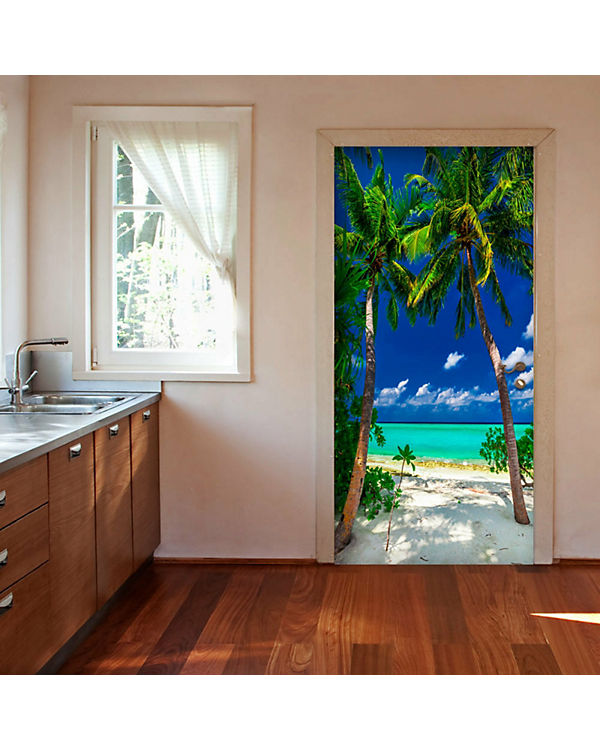 artgeist Türtapete Photo wallpaper – Island, beach I mehrfarbig Gr. 90 x 210 | 05902157053852 artgeist Türtapete Photo wallpaper – Island, beach I mehrfarbig Gr. 90 x 210 | 05902157053852