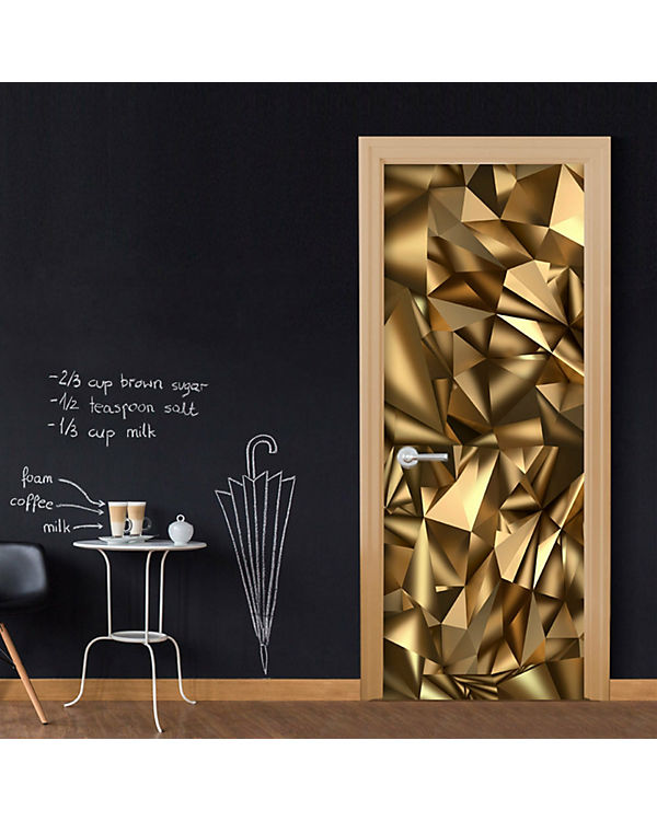 artgeist Türtapete Photo wallpaper – Golden Geometry I mehrfarbig Gr. 90 x 210 | 05902157054293 artgeist Türtapete Photo wallpaper – Golden Geometry I mehrfarbig Gr. 90 x 210 | 05902157054293