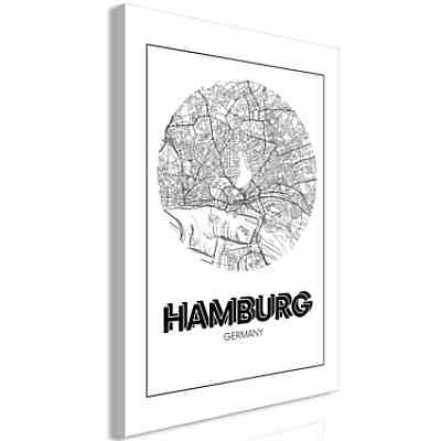 Wandbild Retro Hamburg (1 Part) Vertical