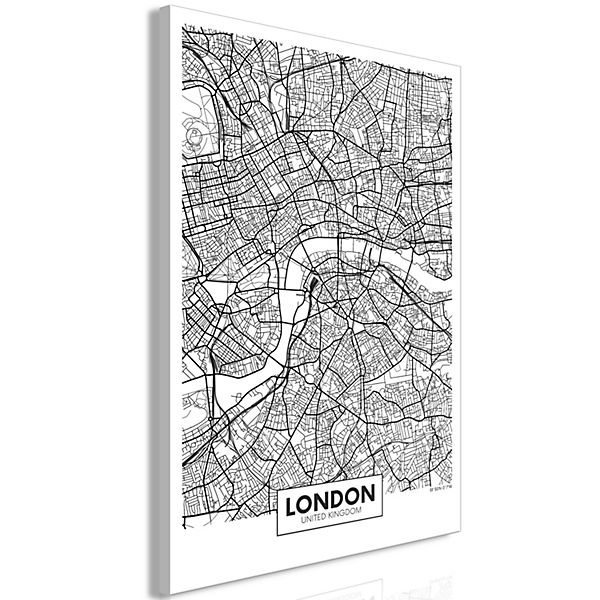 Wandbild Map of London (1 Part) Vertical