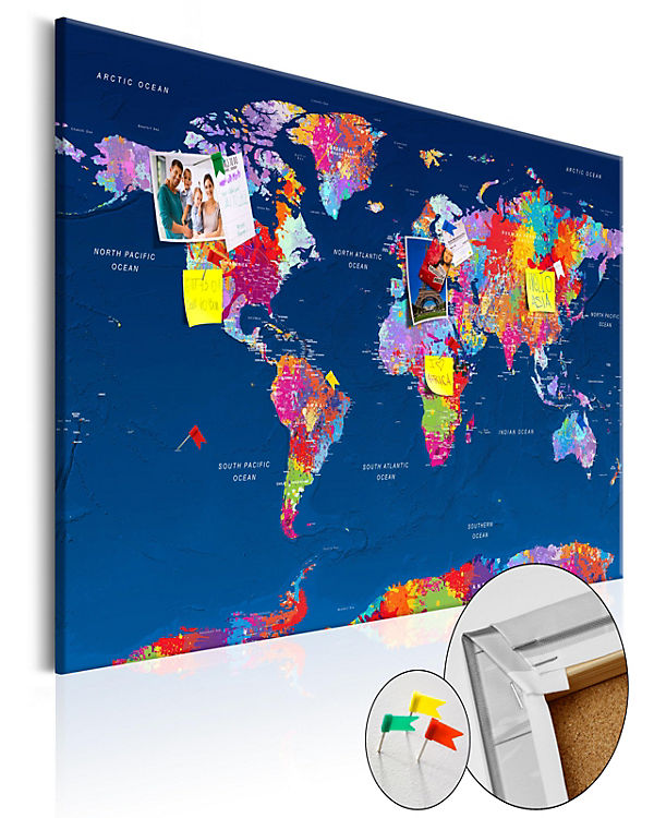 artgeist Pinnwand Bild World Map: Artistic Fantasy blau Gr. 90 x 60 | 05902157220964 artgeist Pinnwand Bild World Map: Artistic Fantasy blau Gr. 90 x 60 | 05902157220964