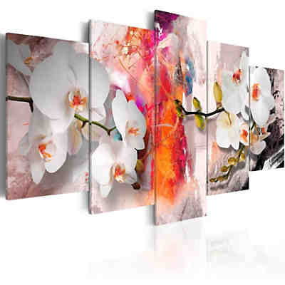 Wandbild Colorful background and orchids