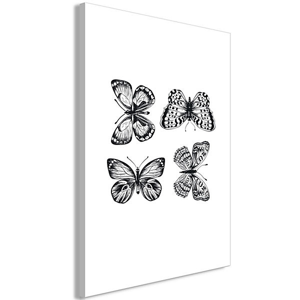 Wandbild Four Butterflies (1 Part) Vertical