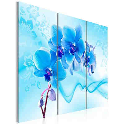Wandbild Ethereal orchid - blue