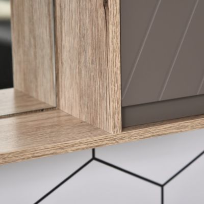 Spiegelschrank mit Ablage, grau, HOMCOM | yomonda