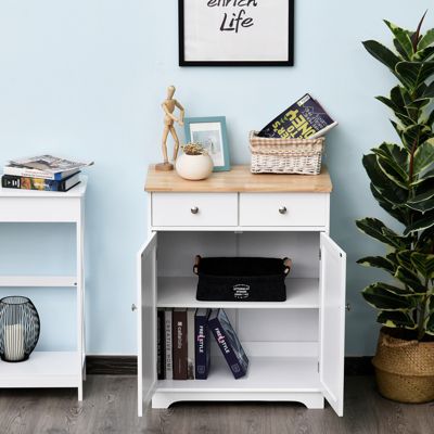 Küchenschrank mit zwei Schubladen, braun, HOMCOM | yomonda