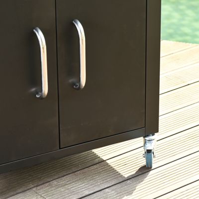 Küchenschrank auf Rollen, schwarz, HOMCOM | yomonda