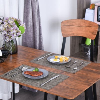 Esszimmergarnitur mit 1 Tisch und 2 Stühle, braun, HOMCOM | yomonda