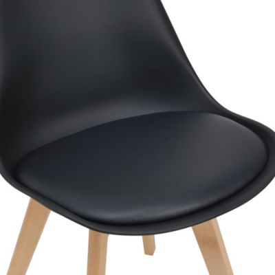 Polsterstühle Esszimmerstühle 2er Set aus Kunstleder Design Stuhl in