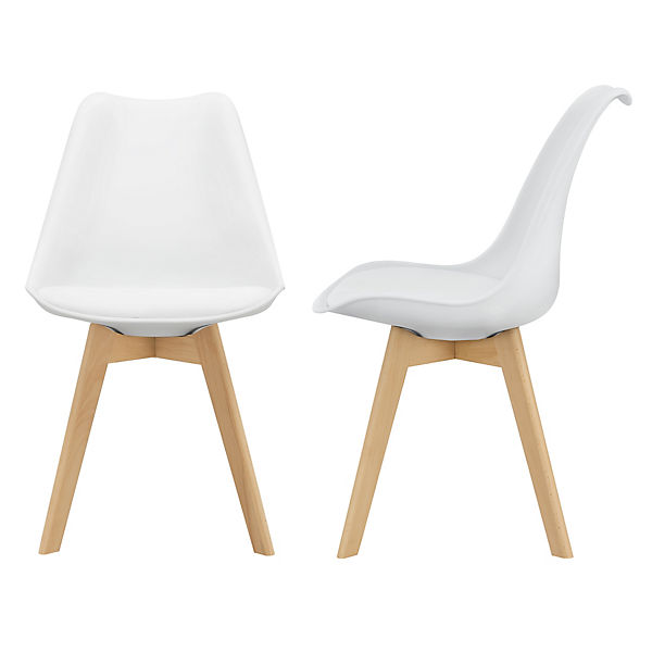 ® Design Stühle 2er Set Esszimmer Stuhl Kunststoff Kunstleder Modern en.casa