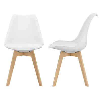 Polsterstühle Esszimmerstühle 2er Set aus Kunstleder Design Stuhl in verschiedenen Farben