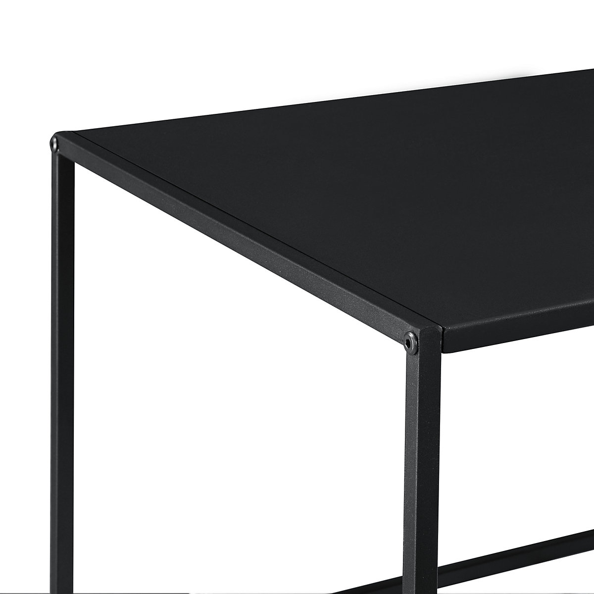 Couchtisch Metall Wohnzimmertisch 110x40x50cm schwarz, schwarz, en.casa