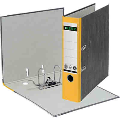 Aktenordner Karton 1080 gelb A4 180°, Breite 8 cm