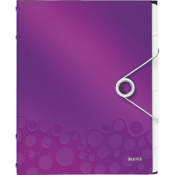 Ordnungsmappe Kunststoff  WOW A4 violett, 6 Fächer