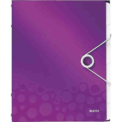 Ordnungsmappe Kunststoff  WOW A4 violett, 6 Fächer