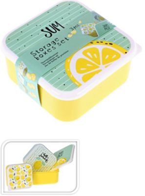 3-tlg. Set Aufbewahrungsdosen "Lemons" 2