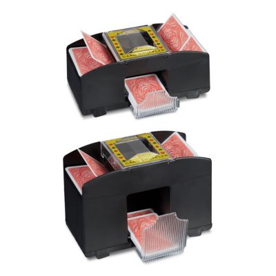 2 Decks batteriebetrieben Kartenmischer elektrisch Kartenmischmasch 