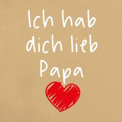 Vatertagsgeschenk Tochter &amp; Sohn Baby Ich hab dich lieb Papa Herz weiß Bedrucktes Kissen mit