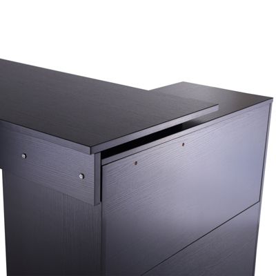 Computertisch mit Schubladenschrank, schwarz, HOMCOM | yomonda