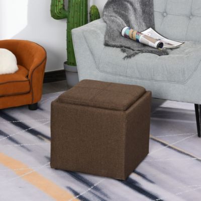 Sitzhocker mit Stauraum, braun, HOMCOM | yomonda