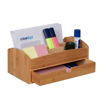Schreibtisch Multifunktions-Organizer mit Schublade Weiß Ideal für die Telearbeit