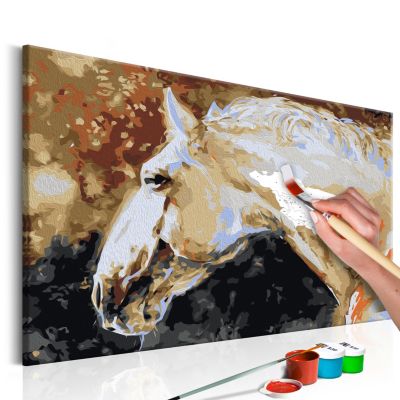 artgeist Malen nach Zahlen Weißes Pferd mehrfarbig Gr. 60 x 40 | 05902157049824