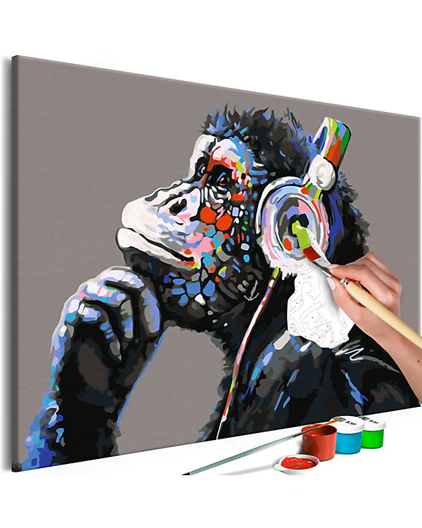 artgeist Malen nach Zahlen Musical Monkey mehrfarbig Gr. 60 x 40 | 05902157051407 artgeist Malen nach Zahlen Musical Monkey mehrfarbig Gr. 60 x 40 | 05902157051407