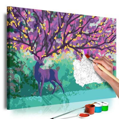 artgeist Malen nach Zahlen Purple Deer mehrfarbig Gr. 60 x 40 | 05902157050967