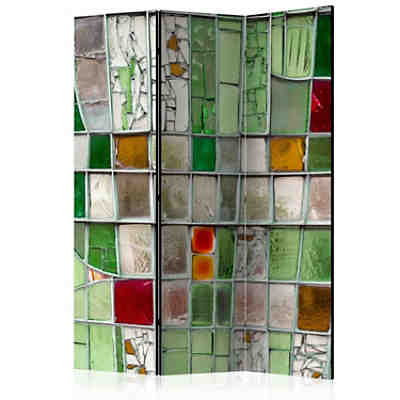 Paravent Emerald Stained Glass [Room Dividers]