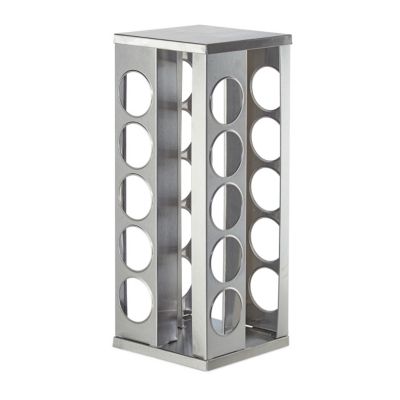 Gewürzkarussell eckig mit 20 Gläsern, silber, relaxdays | yomonda