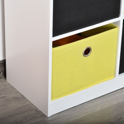 Würfelregal mit Stoffschubladen, schwarz, HOMCOM | yomonda