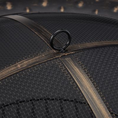 Feuerschale 90 cm Durchmesser, gold, relaxdays | yomonda