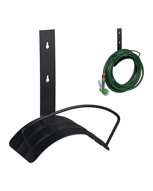 relaxdays Schlauchhalter Wand schwarz | 04052025338169 relaxdays Schlauchhalter Wand schwarz | 04052025338169