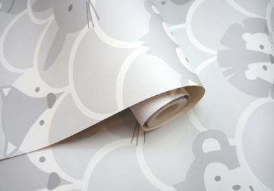 Papiertapete Peek a Boo Grey, 10 m x 53 cm, grau, Holden | yomonda