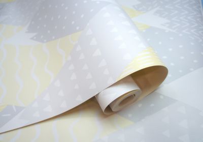 Papiertapete Mountains Yellow, 10 m x 53 cm, gelb, Holden | yomonda