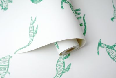 Papiertapete Dino Dictionary Green, 10 m x 53 cm, grün, Holden | yomonda