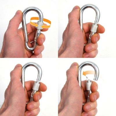 230 kg Hängesessel Kette mit Deckenhaken 100cm Aufhängung, silber