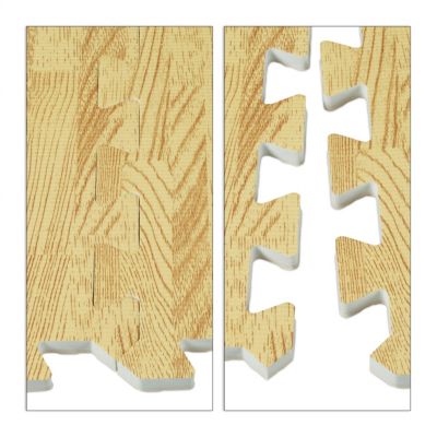 Bodenschutzmatte in Holzoptik 9er Set, beige, relaxdays | yomonda