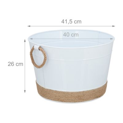 Zinkwanne wasserdicht, weiß, relaxdays | yomonda