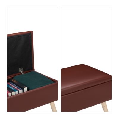 Sitzbank mit Stauraum, braun, relaxdays | yomonda